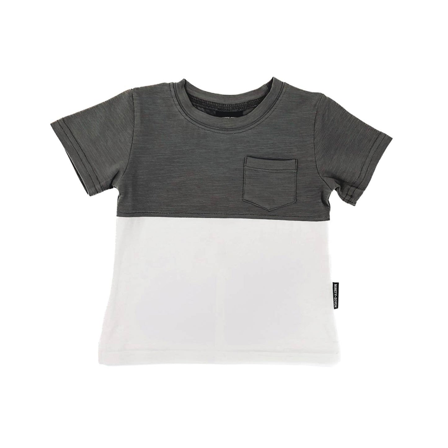 Charcoal Color Block Pocket Tee