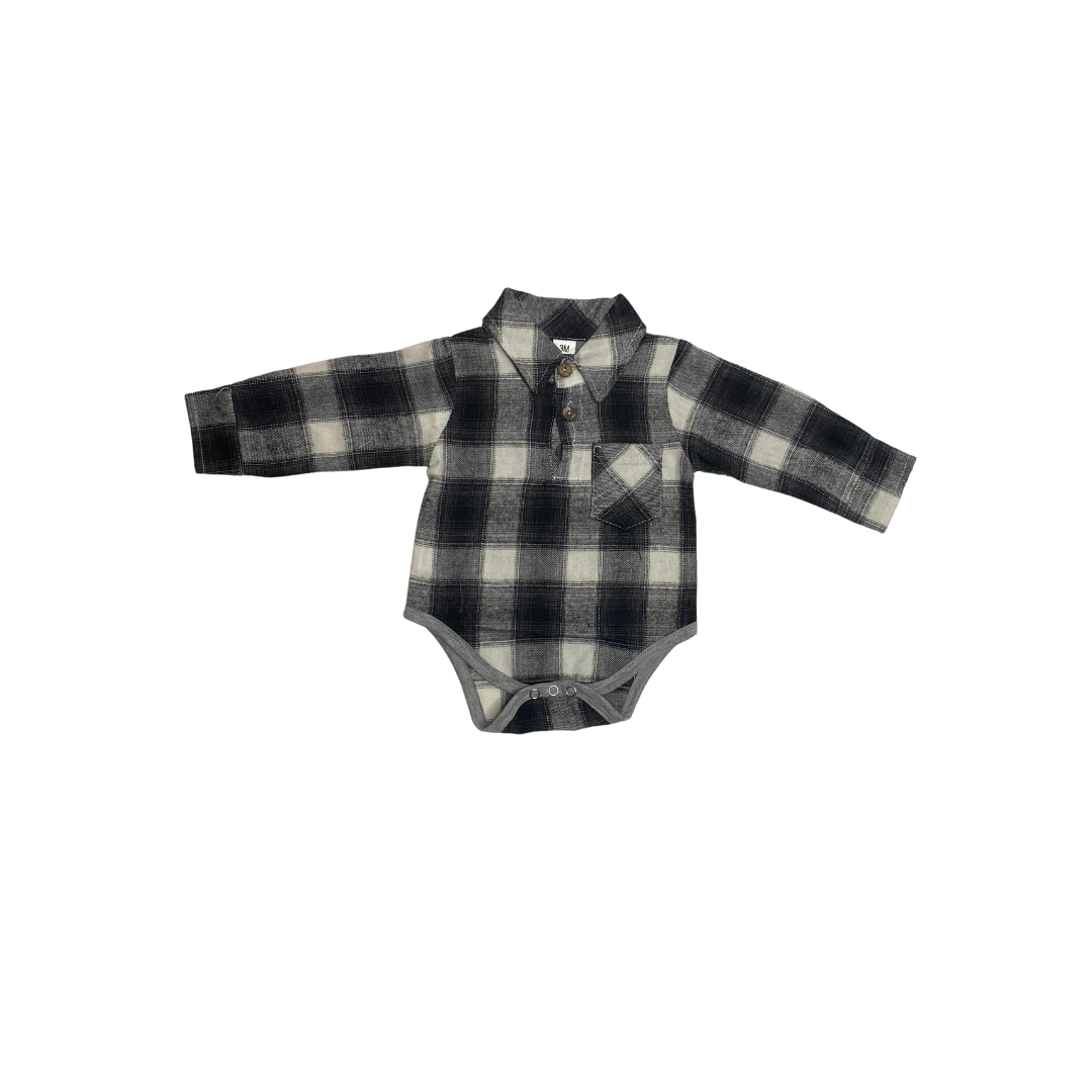 Black Plaid Onesie