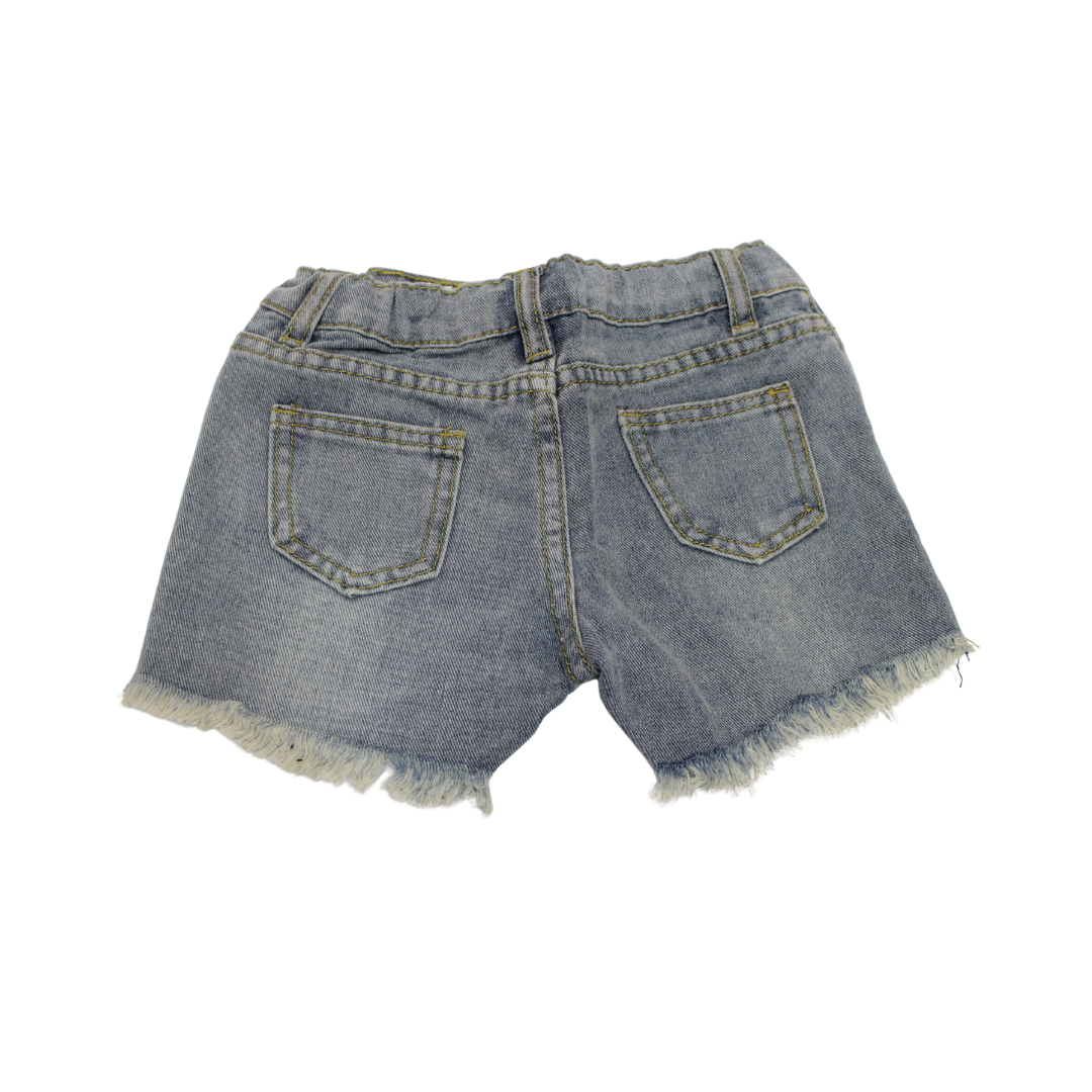 Light Denim Sequin Shorts