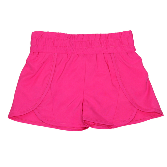 High Waisted Windbreaker Shorts